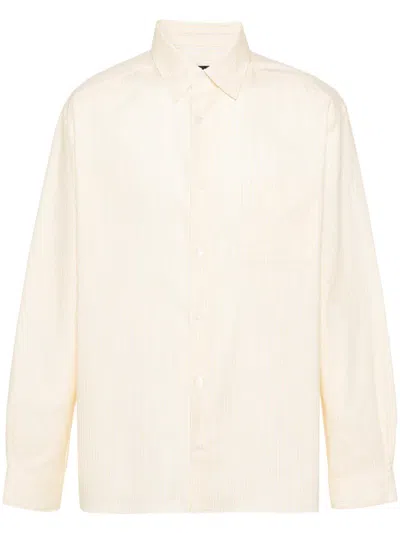 Apc Malo Striped Shirt In Yellow