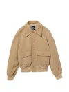 Apc A. P.c. Button-front Collared Bomber Jacket In Brown