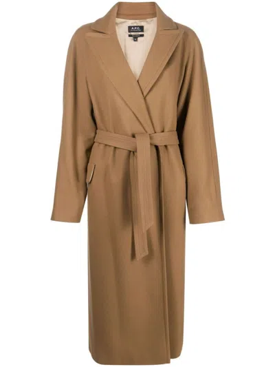 Apc A.p.c. Manteau Florence Clothing In Cab Camel