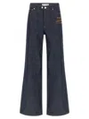 Apc Wide-leg Rigid Denim Jeans With Contrast Stitching In Black