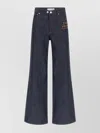 Apc Wide-leg Rigid Denim Jeans With Contrast Stitching In Black