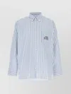 Apc A.p.c. Embroidered Oxford A.p.c. X Marc Jacobs Oversize Shirt In Blue