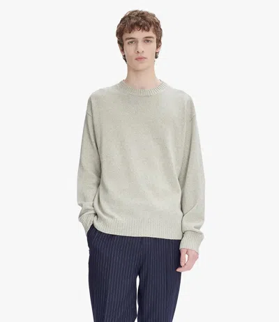Apc Gray Marcel Sweater In Ecru/gray