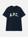 Apc Logo Cotton T-shirt In Blue