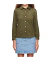 Apc Margot Corduroy Shirt In Green