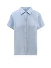 Apc Marina Natural Cotton Shirt In Blue