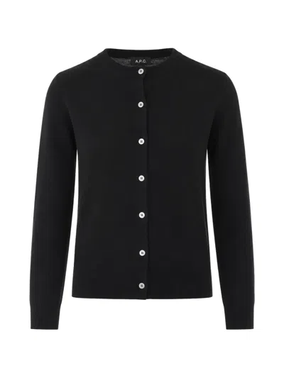 A.p.c. Marisa Embroidered Cardigan In Multi