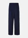 Apc 'marissa' Navy Viscose Blend Trousers In Navy