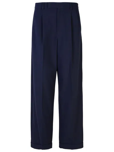 Apc A.p.c. 'marissa' Navy Viscose Blend Trousers