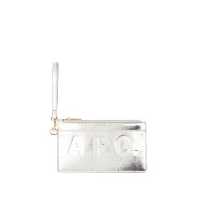 Apc Market Clutche - Synthetic - Silver
