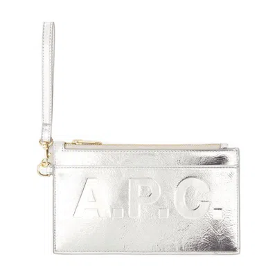 Apc A.p.c. Market Clutche In Silver