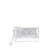 Apc Zip-up Leather Clutch Bag In Grey