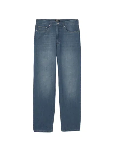 A.p.c. Martim Faded Straight-leg Jeans In Blue