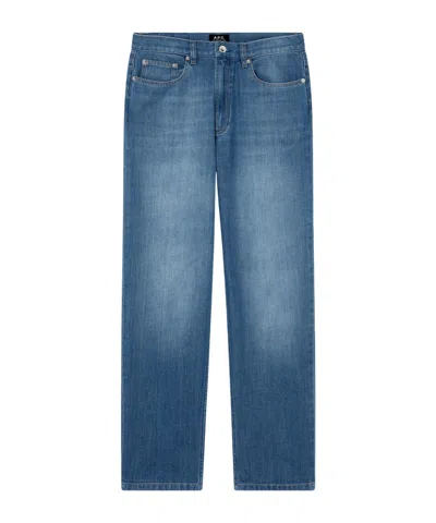 A.p.c. Martim Faded Straight-leg Jeans In Blue