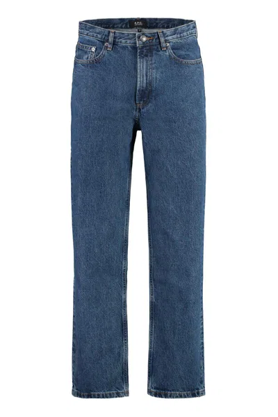 Apc A.p.c. Martin 5-pocket Straight-leg Jeans In Blue