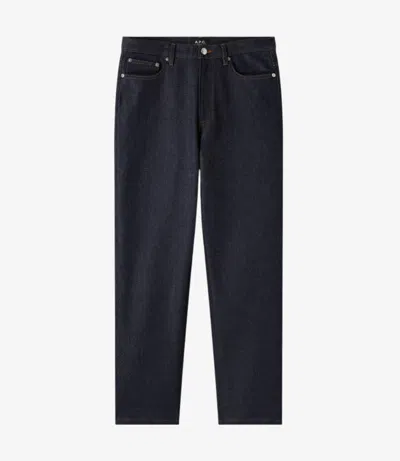 A.p.c. Dark Blue Denim Straight Leg Jeans