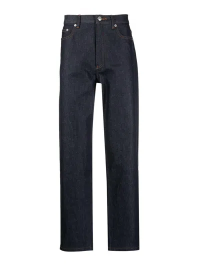 Apc Martin Mid-rise Straight-leg Jeans In Blue