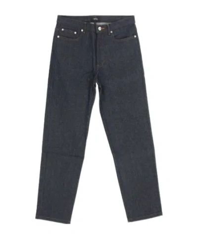 Apc Martin Mid-rise Straight-leg Jeans In Blue