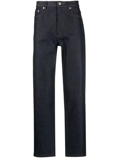 Apc Mid-rise Straight-leg Jeans In Blue