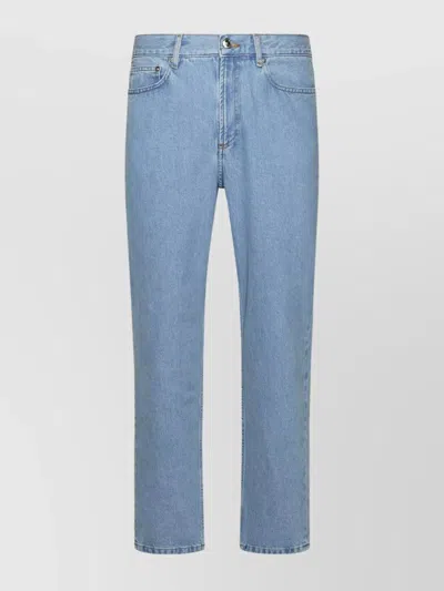 Apc 'martin' Straight Leg Jeans With Five Pockets In Blue