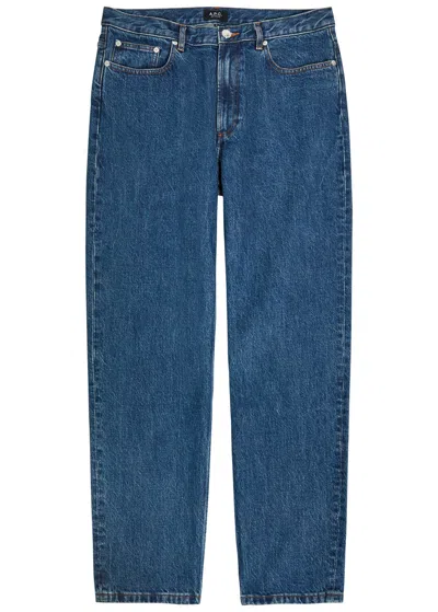 Apc New Standard Straight-leg Organic Jeans In Blue