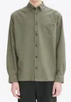 Apc A.p.c. Mateo Oversize Button-down Shirt In Green