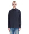 Apc A.p.c. Mateo Oversize Button-down Shirt In Iak - Dark Navy Blue