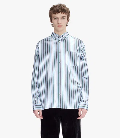 Apc Mateo Logo Shirt Xl Iak In Iak - Dark Navy Blue