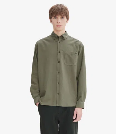 APC MATEO LOGO SHIRT L KHAKI GREEN