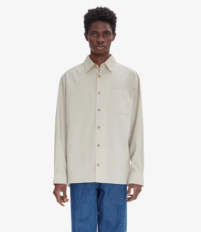 Apc Mateo Logo Shirt Xs Putty