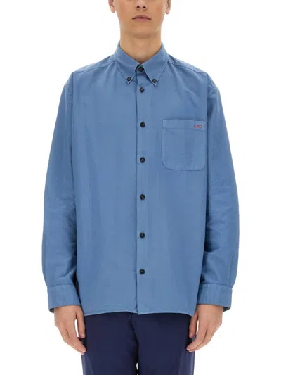 Apc A.p.c. Shirt "mateo" In Blue