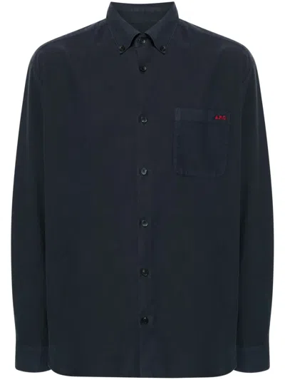 Apc A.p.c. Mateo Oversize Button-down Shirt In Navy