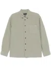 Apc A.p.c. Surchemise Basile Brodee Poitrine In Green
