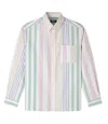 Apc A.p.c. Mateo Oversize Stripe Organic Cotton Button-down Shirt In Saa - Multicolored