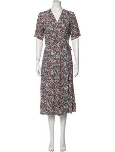 Pre-owned A.p.c. Mathilda Rouge Long Dress W/ Tags In Red