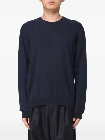 Apc Matt Crewneck Sweater In Blue