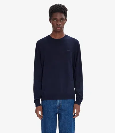 Apc Matt Logo Sweater Xl Dark Navy Blue