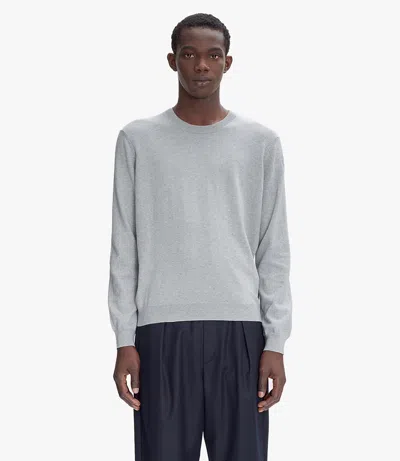 Apc Matt Logo Sweater Xl Plb In Plb - Pale Heather Gray