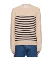Apc Matthew Striped Sweater In Nude