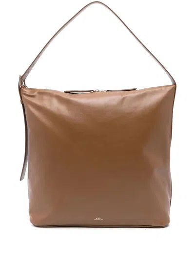 Apc A.p.c. Maxi Tote Bag In Brown
