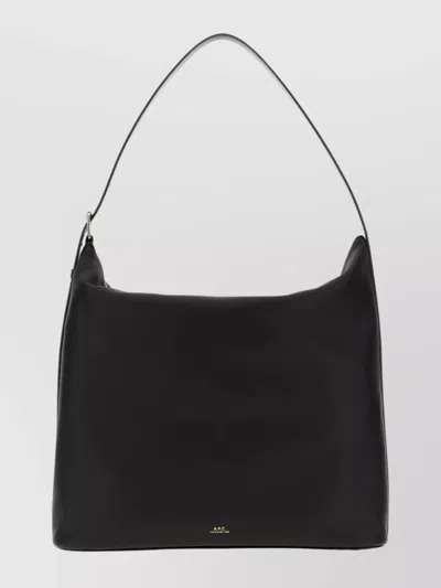 Apc Maxi Vera Structured Leather Shopping Bag