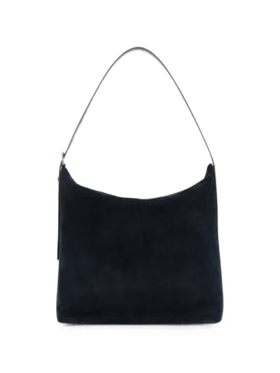 A.p.c. Maxi Vera Suede Tote Bag In Blue