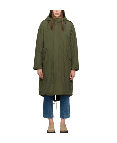Apc Maxine Two-way Zipper Cotton Suit In Green