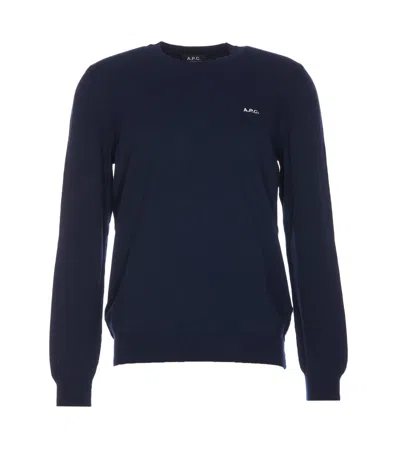 Apc Mayeul Sweatshirt In Iak Dark Navy