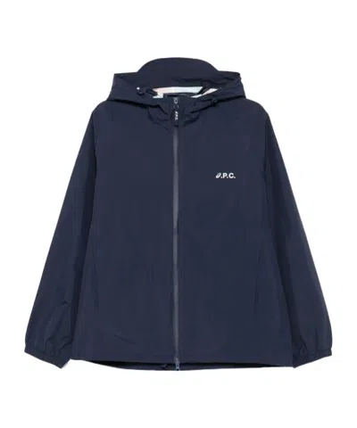 APC A.P.C. X ASICS LOGO PRINTED HOODED JACKET