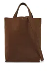 Apc A.p.c. Medium Brown Calfskin Bag With Removable Shoulder Strap Cabas Maiko Men