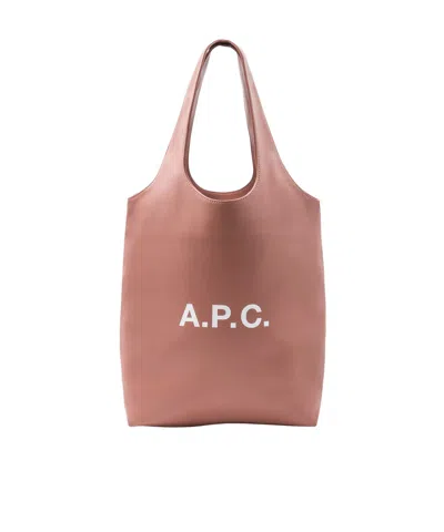 Apc Medium Ninon Tote Bag In Pink