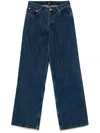 Apc Wide-leg Organic Cotton Jeans In Black