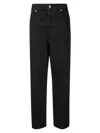Apc Medium Wash Wide Leg Jeans In Black