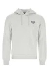 Apc Melange Grey Cotton Sweatshirt In Grichinoi